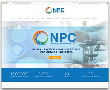 Complete WordPress redesign by Sara Dunn from San Francisco, CA. www.nationalphysiciancare.com