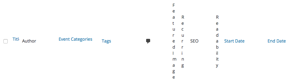 title bar on my events dashboard