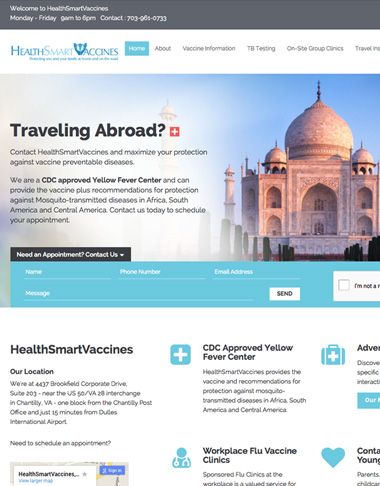 Complete WordPress redesign by Sara Dunn from San Francisco, CA. www.healthsmartvaccines.com