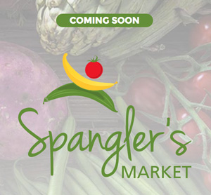 Landing page design for Spanglers Market.